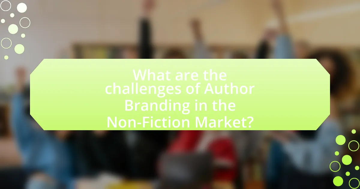 What are the challenges of Author Branding in the Non-Fiction Market?